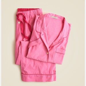 J. Crew End on End Pink Short Sleeve Pajama Set size Medium